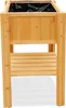 A wooden raised garden bed with a black liner inside. Produktbild-Vorschau