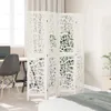 A white room divider is set up in a room with a desk and chair on the left and a bed on the right. Podgląd zdjęcia produktu
