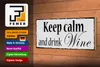 Holzschild Spruch 27x10cm keep calm and drink Wine Produktbild-Vorschau 4