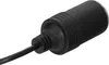 A close-up, isolated shot of a black AC/DC voltage converter adapter with a cable attached. Produktbild-Vorschau