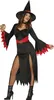 costume lungo da strega sexy per donne di taglia M - L, Anteprima dell’immagine prodotto 1