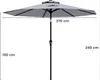 GOPLUS Sonnenschirm, Gartenschirm beidseitig um 35° Produktbild-Vorschau 2