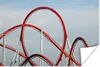 MuchoWow® Poster Rote Achterbahn im Vergnügungspark 90x60 Produktbild-Vorschau 1
