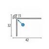 Treppenkantenprofil 32 x 42 x 2500 mm Winkelprofil Produktbild-Vorschau 2