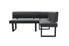 byLIVING Eckbank VANCOUVER / Webstoff anthrazit / Metall Produktbild-Vorschau 4