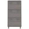 The Living Store Schuhschrank HAMAR Hellgrau 59,5x35x117 cm Produktbild-Vorschau 3