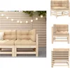 vidaXL Ecksofa mit Kissen Massivholz Kiefer -  Produktbild-Vorschau 1