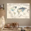 MuchoWow® Poster Weltkarte - Vintage - Pastell 180x120 cm - Produktbild-Vorschau 6