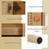 A collage of close-up images showcasing different features of a wooden nightstand. Produktbild-Vorschau
