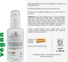 A product shot of a bottle of facial milk with accompanying text and certifications. Anteprima dell’immagine prodotto
