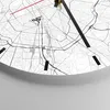 Wanduhr - Rund - Glasuhr - Stadt Karte Paris - 30x30cm - Produktbild-Vorschau 5