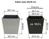 Quadratkübel Juka 30x30 Rattan weiss Produktbild-Vorschau 2