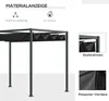 Pergola Zadaszenie Patio Z Przesuwanym Dachem, Poliester, Podgląd zdjęcia produktu 4