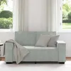 vidaXL 2-Sitzer-Sofa Hellgrau 160x78x84 cm Samt Produktbild-Vorschau 3