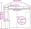 vidaXL Angel-Regenschirm Gelb-Armee 240 x 210 cm Produktbild-Vorschau 7