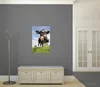 Wallario Poster - Lustige Kuh auf der Weide mit Produktbild-Vorschau 2