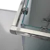 Close-up view of a shower enclosure corner, showing the frame and glass. Anteprima dell’immagine prodotto