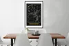 MuchoWow® Gerahmtes Poster Reutlingen - Gold - Stadtplan - Produktbild-Vorschau 3