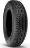 A studio shot of a single car tire against a white background. Produktbild-Vorschau