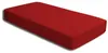 A red fitted sheet is shown from a diagonal angle against a white background. Produktbild-Vorschau