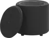 BELIANI Pouf Schwarz Kunstleder mit Deckel und praktischem Produktbild-Vorschau 5
