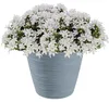 Runder Blumentopf aus Kunststoff hellgrau 17 cm Furu Produktbild-Vorschau 3