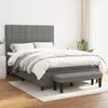 Boxspringbett mit Matratze Dunkelgrau 140x200 cm Stoff Produktbild-Vorschau 2