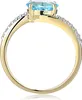 585er Gelbgold Damenring mit Blautopas 1,50ct. und Produktbild-Vorschau 2