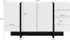 Merax Hochglanz-Sideboard, modernes Anrichte mit 2 Türen Produktbild-Vorschau 7