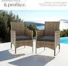 Lot de 2 fauteuils de jardin en rotin avec 2 sets de Voir les images du produit 7