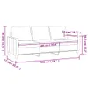 A line drawing of a sofa with dimensions indicated by purple lines and text. Produktbild-Vorschau