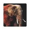 MuchoWow® Mauspad Mousepad Elefant - Rot - Zähne 30x30 cm - Produktbild-Vorschau 1