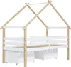 Sweiko Lit d'enfant, Lit mi-hauteur, Lit de maison avec Voir les images du produit 16