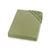 A green fitted sheet is shown on a white background. Produktbild-Vorschau