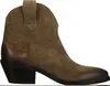 Lazamani Damen Westernstiefelette Hellbraun Rauleder Größe: Produktbild-Vorschau 8