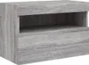 vidaXL TV-Wandschrank mit LED-Leuchten Grau Sonoma 60x30x40 Produktbild-Vorschau 3