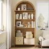 Merax Sideboard mit Glastüren, Vitrine mit Bogendecke, Produktbild-Vorschau 2