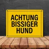 Achtung bissiger Hund Metallschild in gelb Warnschild Produktbild-Vorschau 4