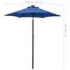 Parasol avec lumières LED bleu azur 200x211cm aluminium Voir les images du produit 6