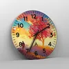 Wanduhr - Rund - Glasuhr - Baum Wiese Feld - 40x40cm - Produktbild-Vorschau 4