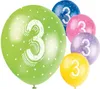 5 bunte Zahl 3 Latexballons 30cm Produktbild-Vorschau 2