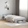 The Living Store Bettgestell mit Schublade Grau Sonoma Produktbild-Vorschau 4
