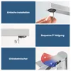 A collage of images showcasing features of a faucet, including installation, ergonomic design, and temperature control. Náhľad obrázku produktu