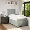 vidaXL Boxspringbett mit Matratze Hellgrau 100x200 cm Samt Produktbild-Vorschau 3