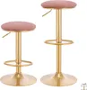 Luxus BarHocker – Samt – Rosa/Gold – Ohne Rückenlehne – Produktbild-Vorschau 2