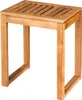 A wooden stool on a white background. Produktbild-Vorschau
