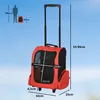 PawHut 2 en 1 trolley chariot sac a dos sac de transport a Voir les images du produit 5