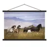 MuchoWow® Textilposter Pferde - Gras - Berge 60x40 cm mit Produktbild-Vorschau 1