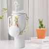 Weiß Cup Zubehör Set, Wasserflasche Griff Riemen, Siliocne Produktbild-Vorschau 5