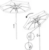 Parasol Parasol de plage Diamètre 160 cm Parasol de jardin Voir les images du produit 3